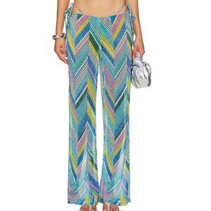 Devon Windsor Ollie Pant | Marine (Purple/Blue/Green)| Beach Coverup, Worn-Once